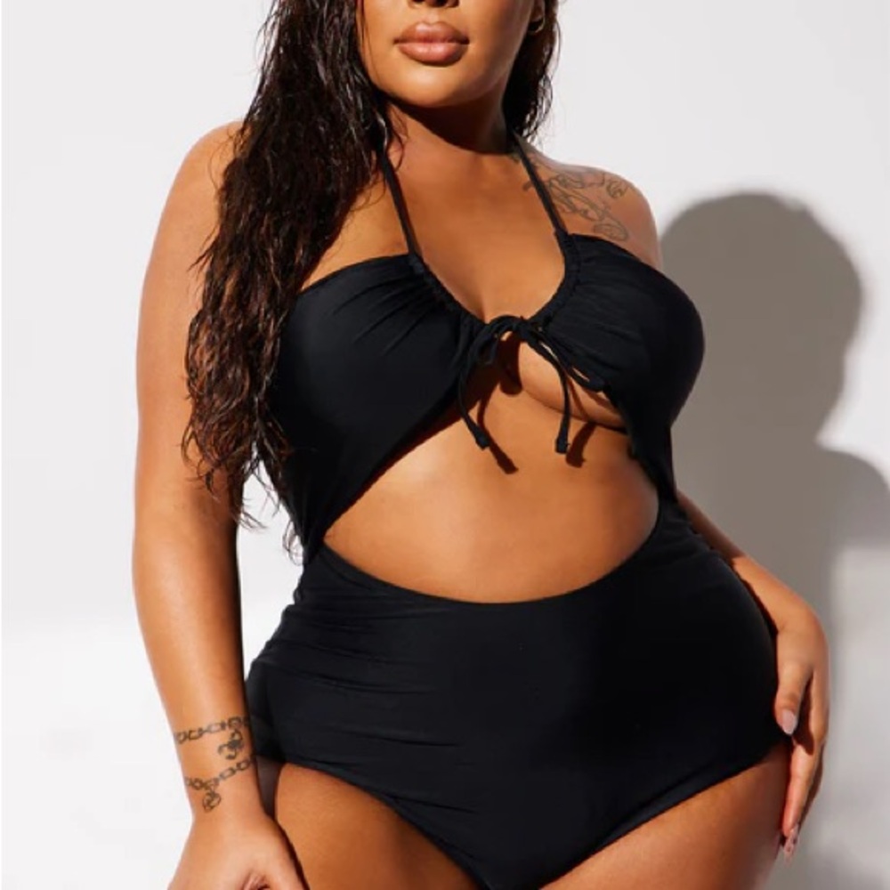 Fashion Nova Black One Piece Swimsuit